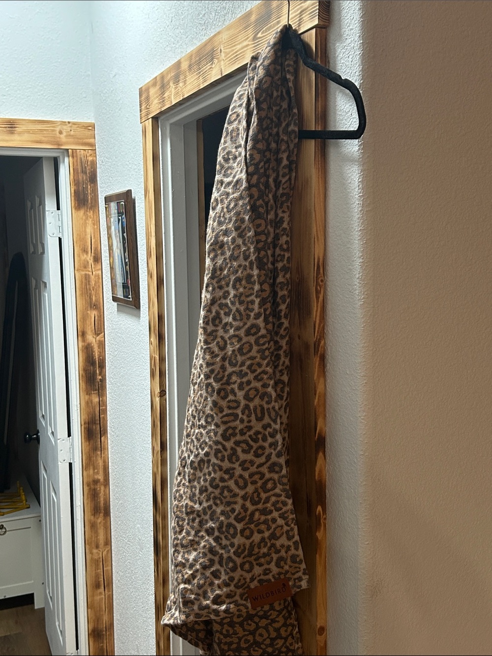 WildBird Leopard Print Scarf in Brown and Tan